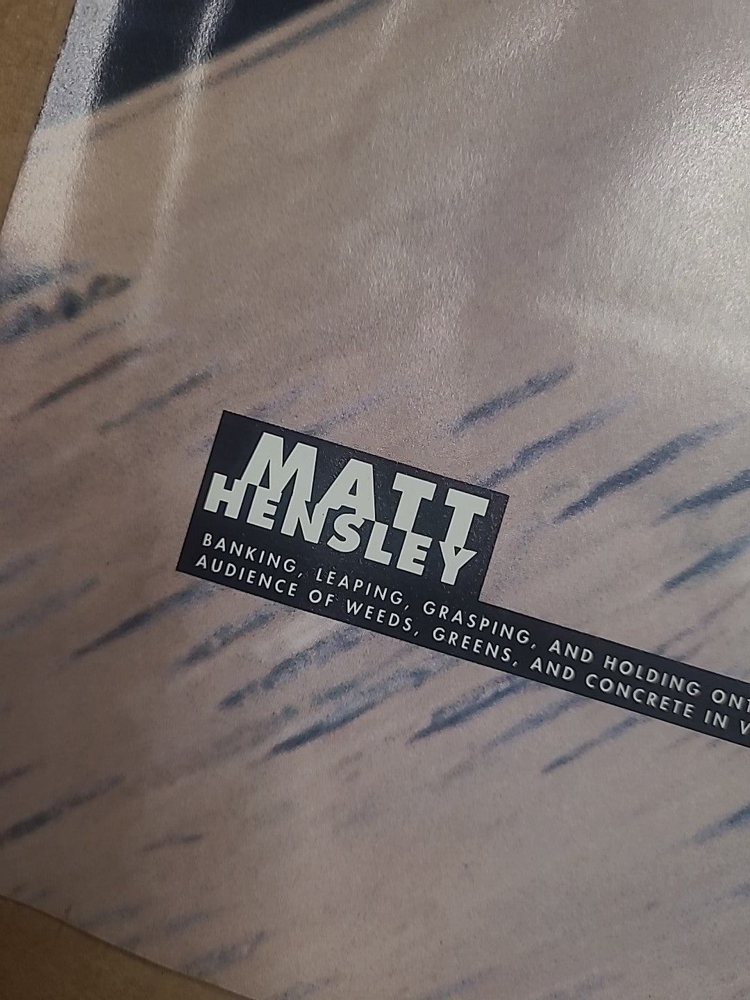 Matt Hensley Poster from 1991 Transworld Skateboarding Magazine Poster Book