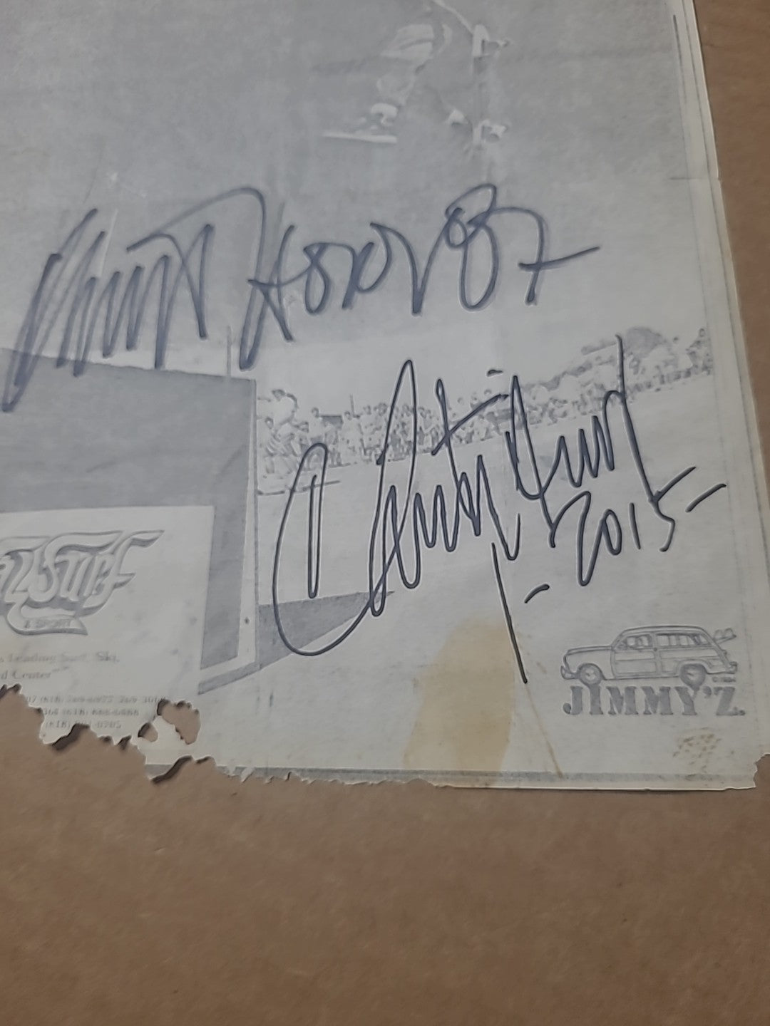 Vintage 1987 Christian Hosoi Double Autographed Photo - SIGNED in 1987 & 2015