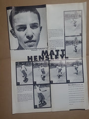 Matt Hensley Poster from 1991 Transworld Skateboarding Magazine Poster Book