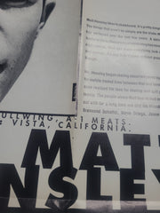 Matt Hensley Poster from 1991 Transworld Skateboarding Magazine Poster Book