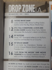 Drop Zone LA Surf Magazine Dec  2013 - Buttons Trubute, Bruce Grant, Gary Linden