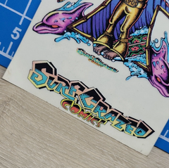 Vintage 1992 Surf Crazed Comics James Brown Christ Cross Clear  STICKER