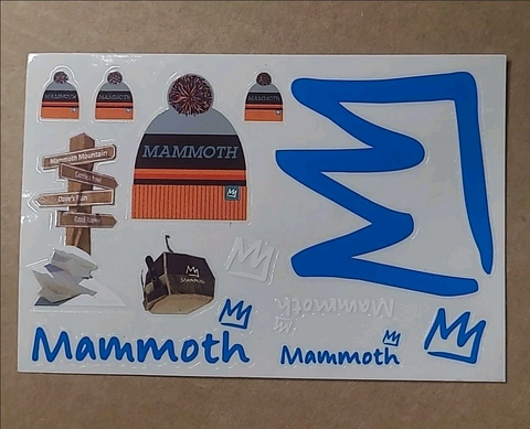 Mammoth Mountain Sticker Sheet - 12 Stickers