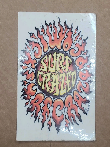 Vintage Surf Crazed Comics STICKER