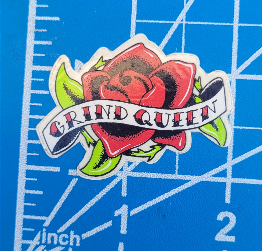 Vintage Grind Queen Sticker - Grind King Skateboard Trucks