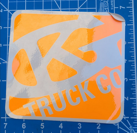 Vintage Grind King Skateboard Trucks Sticker - Large 6.25" Rare Orange