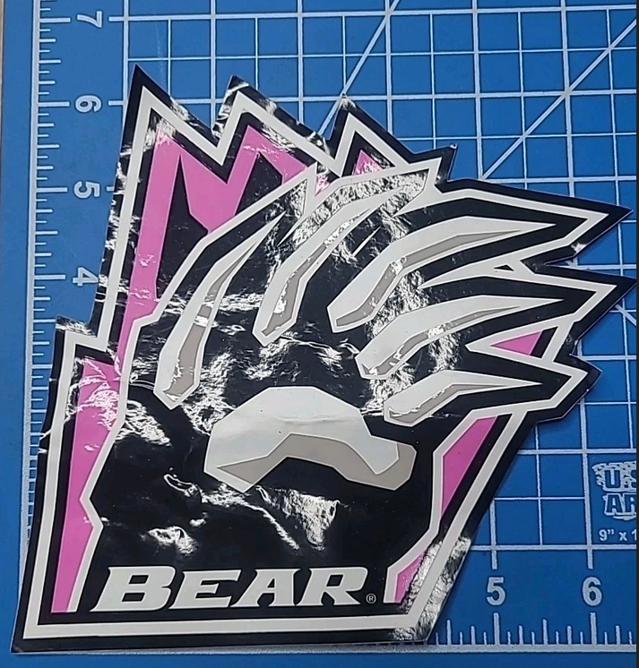Vintage Big Bear Mountain Resort Pink Claw Snowboarding STICKER - 7"