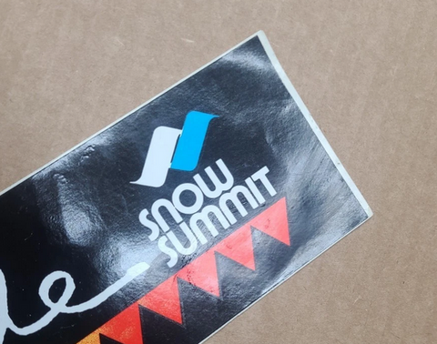 Vintage Snow Summit Ski Resort Sticker - 11" - "Gotta Ride"