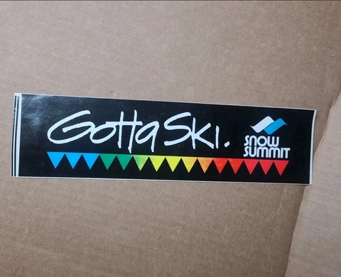 Vintage Snow Summit Ski Resort Sticker - 11" - "Gotta Ski"