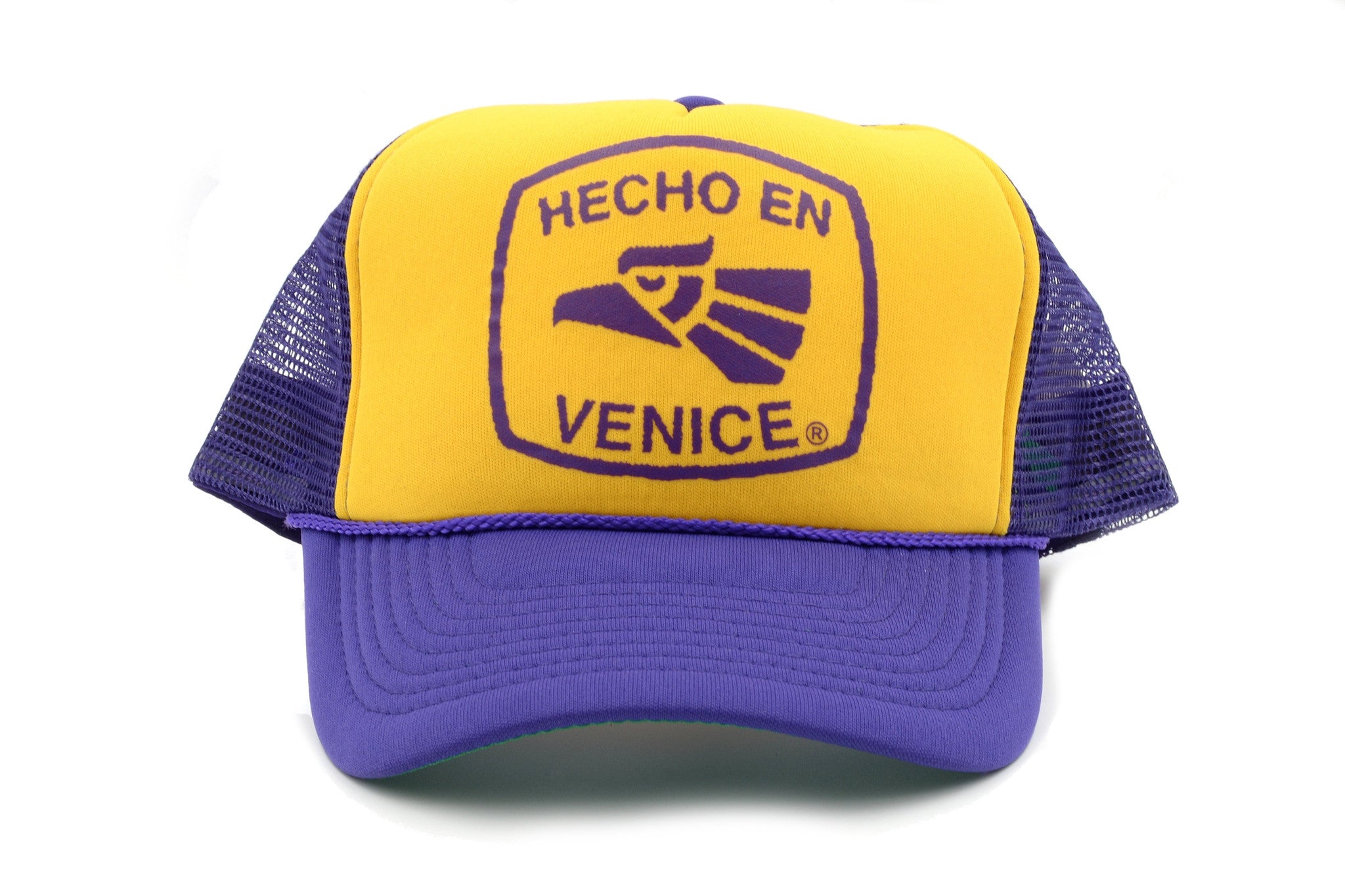 HECHO EN VENICE TRUCKER HAT - "LAKERS" COLORS